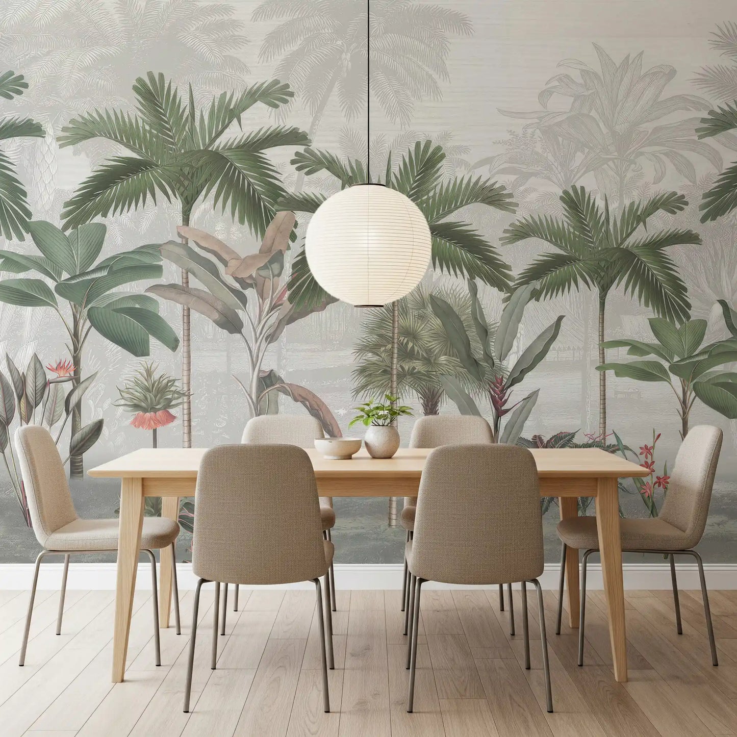 Vintage Tropical Botanical Wall Mural