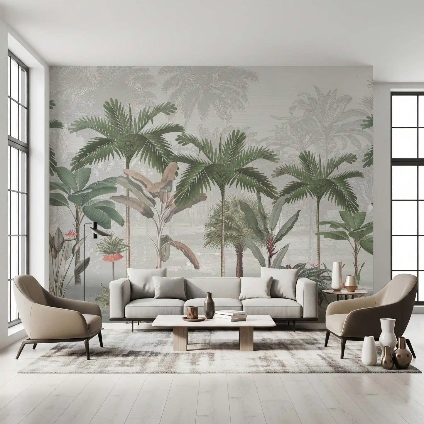 Vintage Tropical Botanical Wall Mural