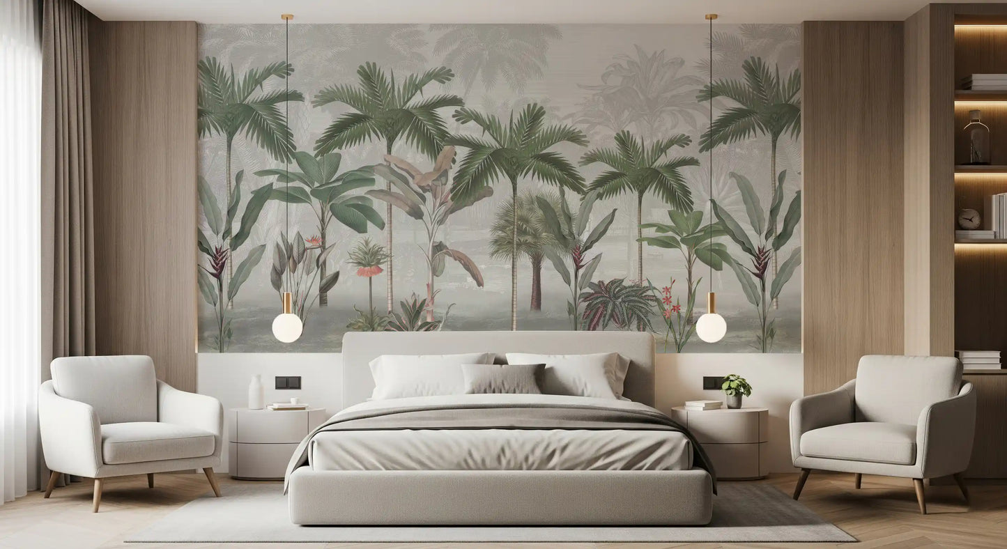 Vintage Tropical Botanical Wall Mural