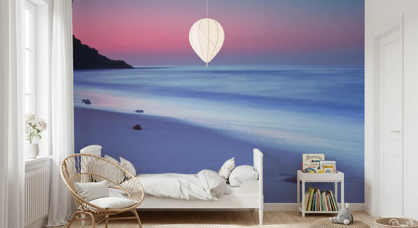 Dusk Over Serene Coastline Wall Mural
