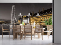 Nocturnal London Eye and County Hall Wall Mural