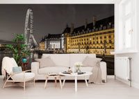 Nocturnal London Eye and County Hall Wall Mural