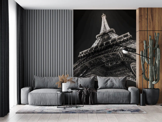 Parisian Night Architectural Perspective Wall Mural
