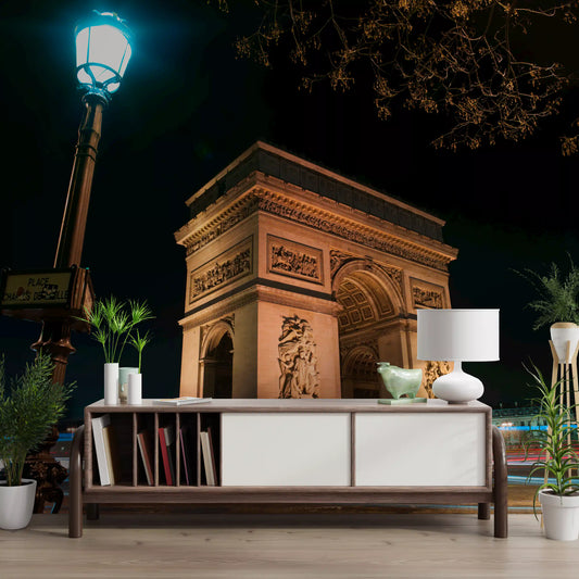 Parisian Night at Arc de Triomphe Wall Mural
