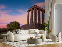 Sunset Over Calton Hill Colonnade Wall Mural
