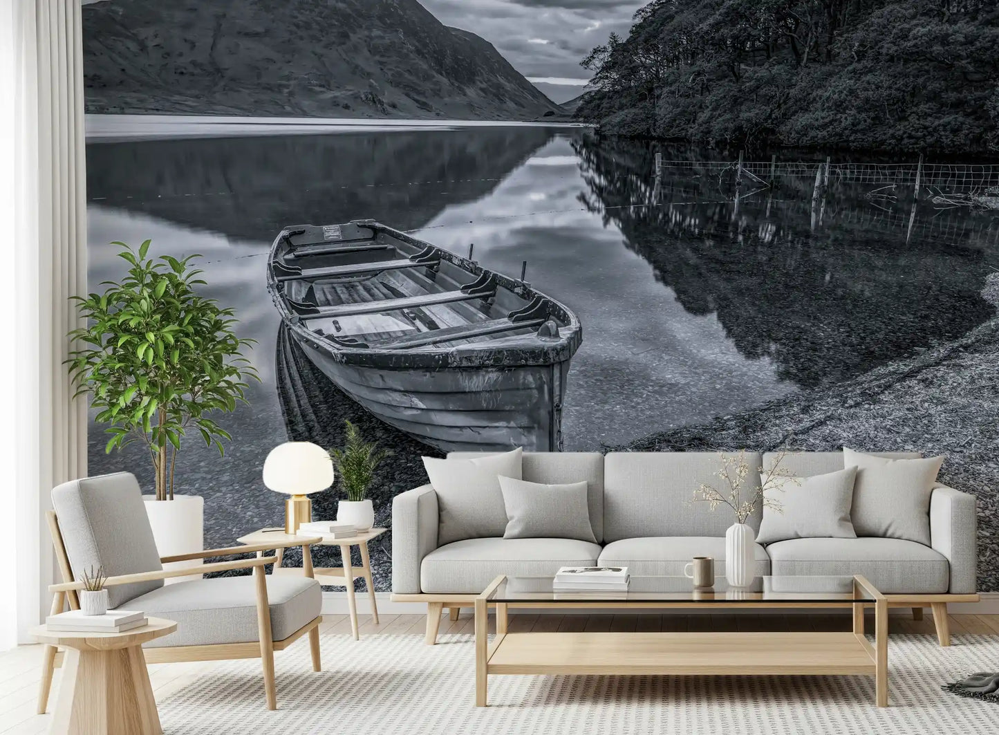 Quiet Shore Reflections Wall Mural