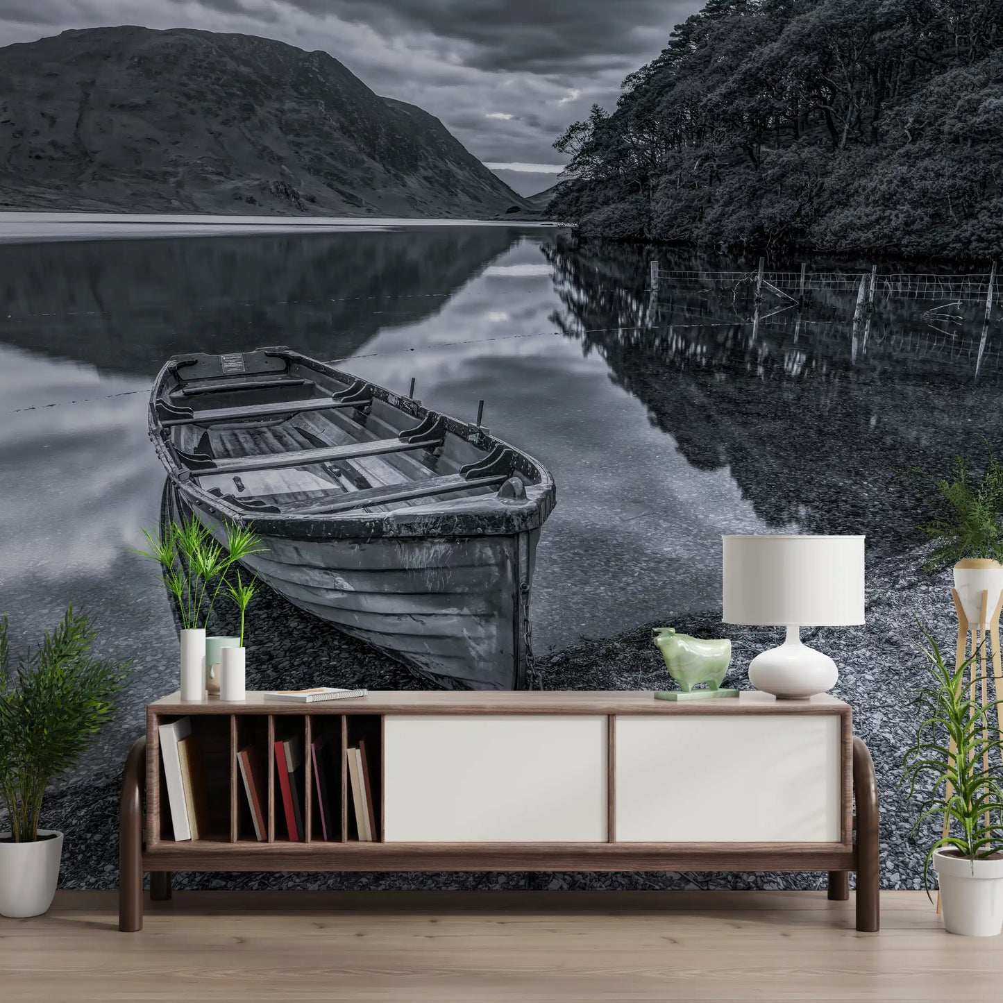 Quiet Shore Reflections Wall Mural