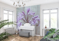 Serene Lilac Agapanthus Blossoms Wall Mural