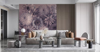 Smoky Lavender Botanical Bouquet Wall Mural