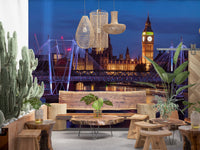 Big Ben and Bridge Reflections Wall Mural