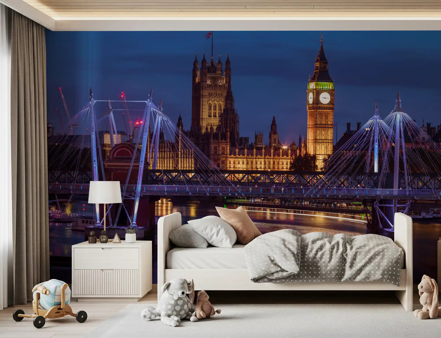 Big Ben and Bridge Reflections Wall Mural