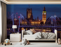 Big Ben and Bridge Reflections Wall Mural