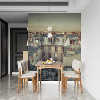 Vintage Paris Skyline Aerial View Wall Mural