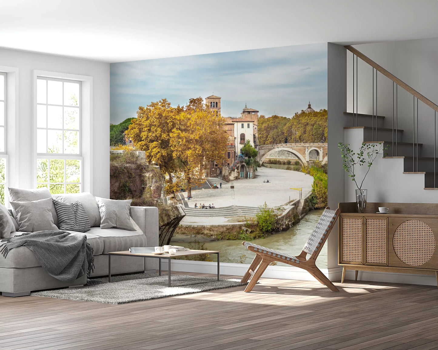 Rome Historic Riverbanks Wall Mural
