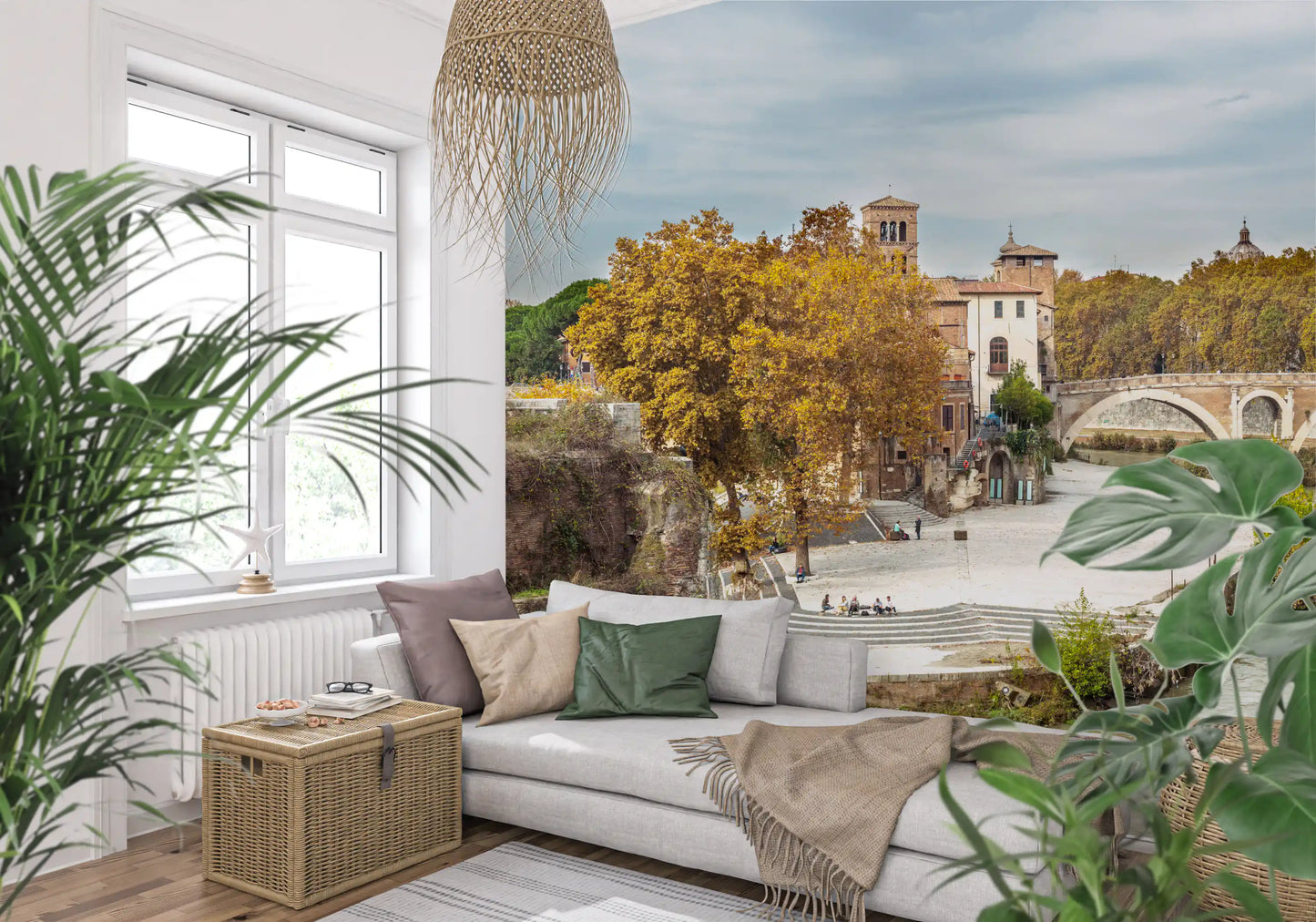 Rome Historic Riverbanks Wall Mural