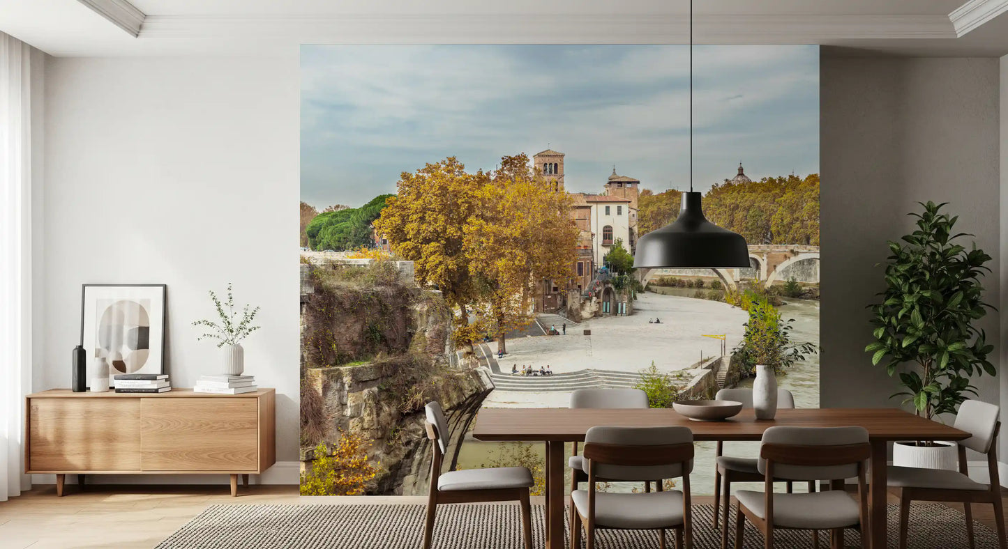 Rome Historic Riverbanks Wall Mural