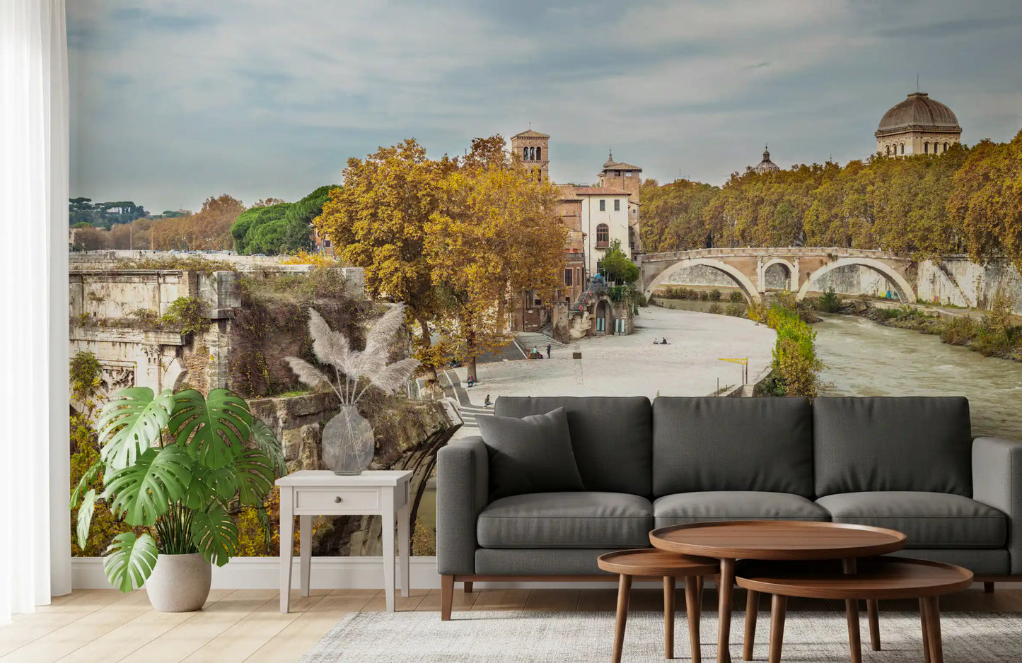 Rome Historic Riverbanks Wall Mural