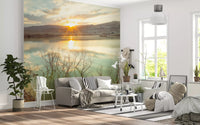 Sunset Reflections over Peaceful Lake Wall Mural