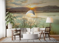 Sunset Reflections over Peaceful Lake Wall Mural