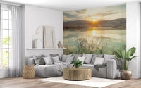 Sunset Reflections over Peaceful Lake Wall Mural