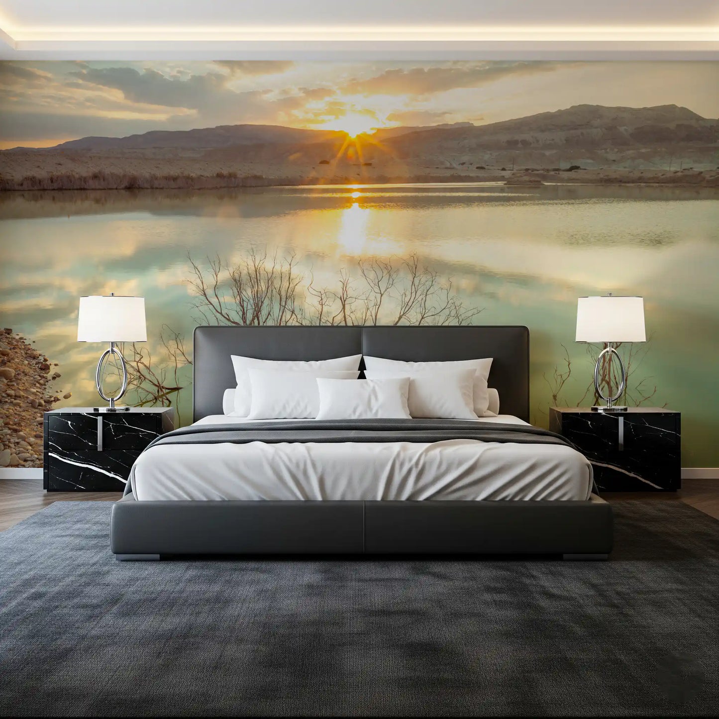 Sunset Reflections over Peaceful Lake Wall Mural