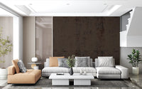 Moody Antique Dark Brown Plaster Wall Mural
