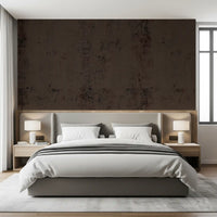 Moody Antique Dark Brown Plaster Wall Mural