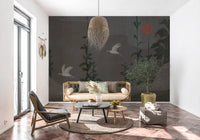 Flight of the Red Crowned Cranes Wall Mural