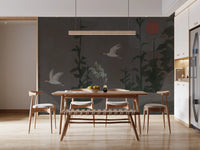 Flight of the Red Crowned Cranes Wall Mural