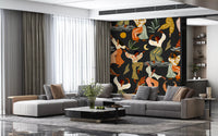 Earthy Boho Rhythms under Sun and Moon Wall Mural