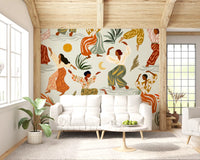 Matisse Inspired Rhythm and Botanical Dance Wall Mural
