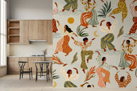 Matisse Inspired Rhythm and Botanical Dance Wall Mural
