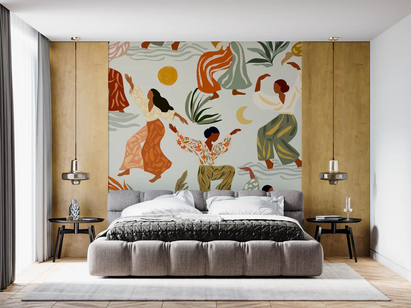 Matisse Inspired Rhythm and Botanical Dance Wall Mural