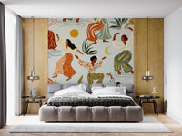 Matisse Inspired Rhythm and Botanical Dance Wall Mural