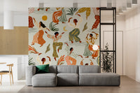 Matisse Inspired Rhythm and Botanical Dance Wall Mural