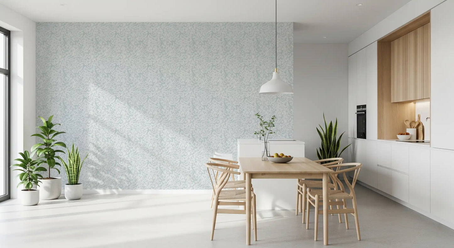 Pale Nordic Leafage Wallpaper⁠