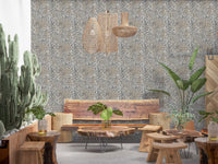 Textured Woodland Birch Leaves Wallpaper⁠