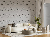 Nordic Charcoal Triangle Geometric Wallpaper⁠