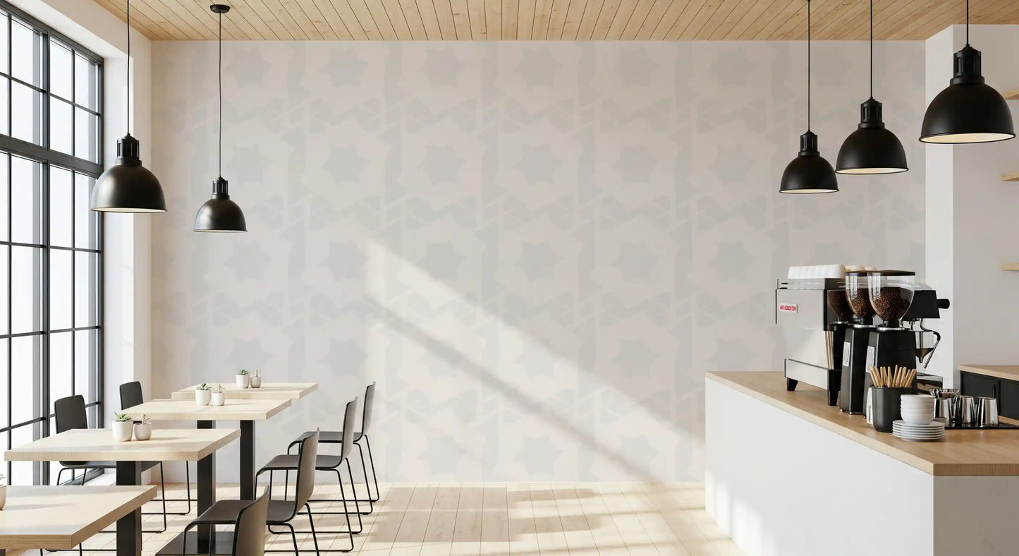 Quiet Geometric Star Motif Wallpaper⁠