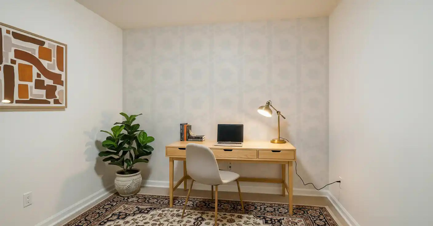 Quiet Geometric Star Motif Wallpaper⁠