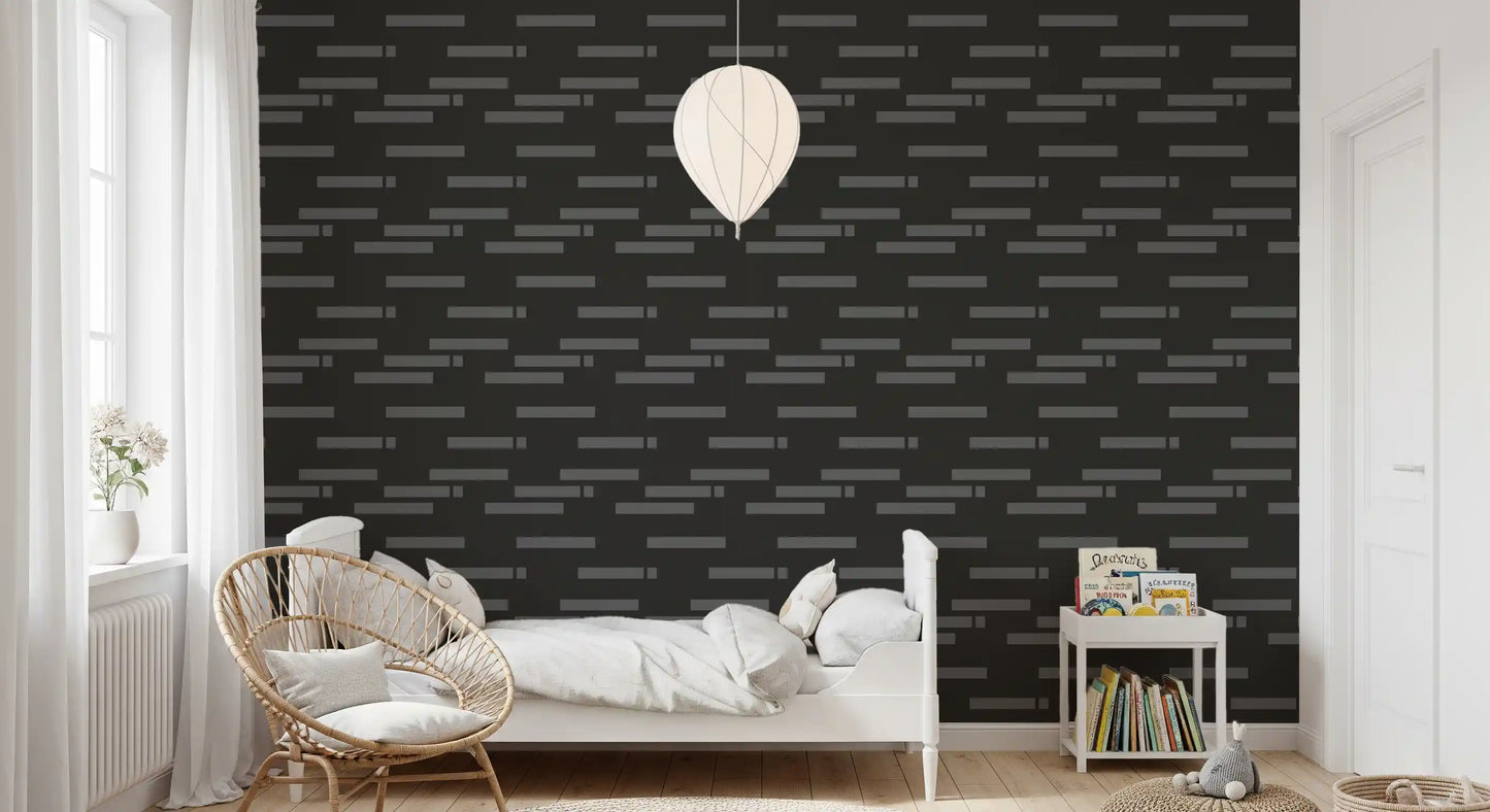 Abstract Urban Minimalist Grayscale Brick Wallpaper⁠
