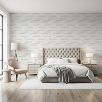 Scandi Neutral Stripe Block Wallpaper⁠