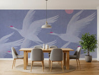 Origami Wings over Periwinkle Sky Wall Mural