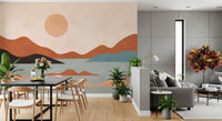 Earthy Ridges and Sunlit Calm Wall Mural