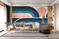 Nostalgic Horizon Arcs Wall Mural