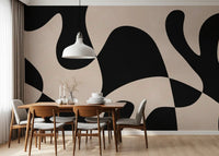 Minimalist Biomorphic Fluidity Wall Mural