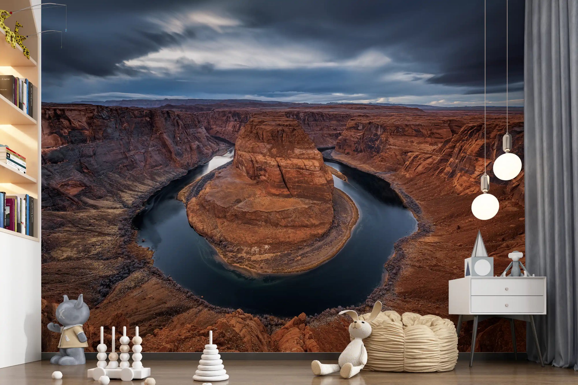 Horseshoe Bend canyon opens across a Nursery area wall mural GD11028
