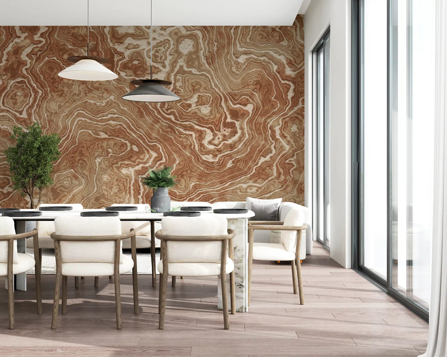Concentric Earth Agate Texture Wall Mural