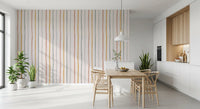 Whimsical Hand Drawn Vertical Stripes Wallpaper⁠