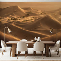 Golden Hour Desert Dunes Wall Mural